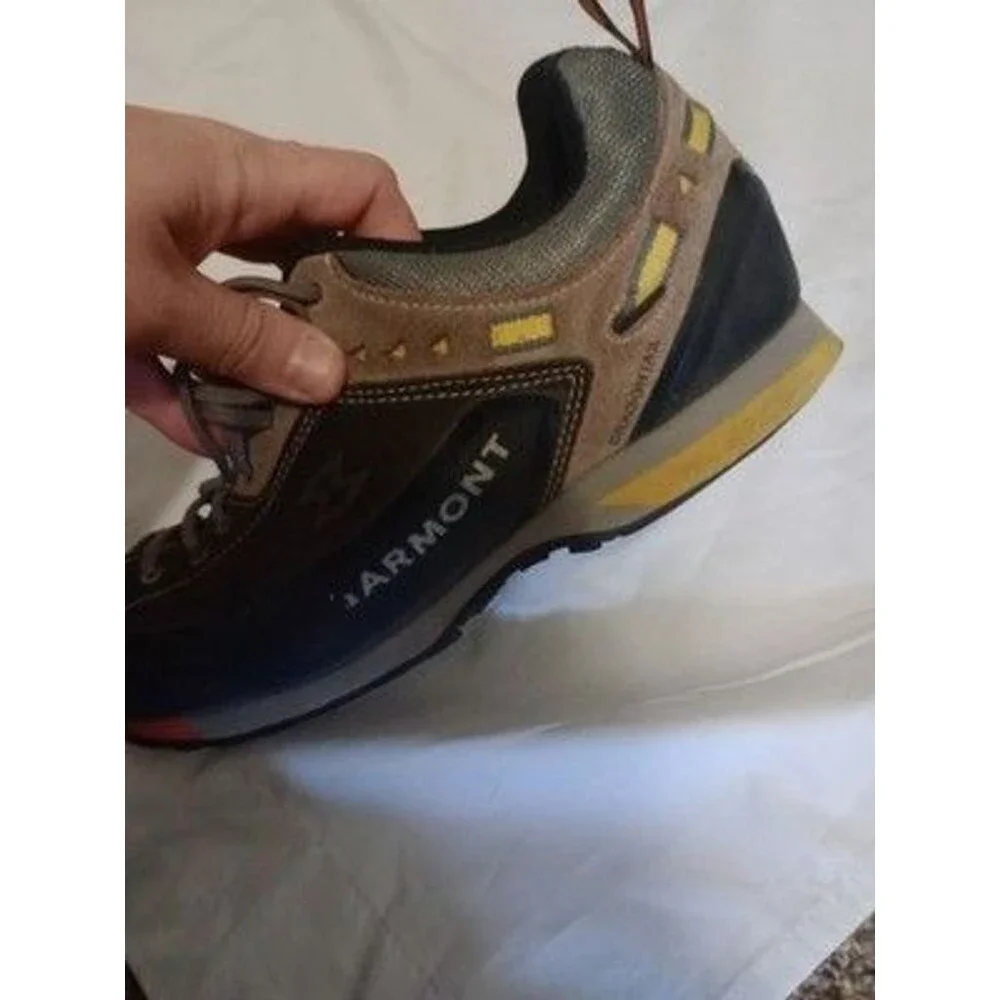 Garmont Dragontail Hiking Shoes Mens 9 Gray Leather GoreTex Waterproof Vibram